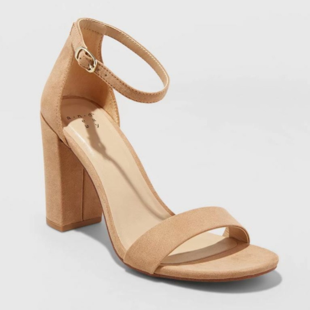 a new day Nude Tan Block Heel Sandals